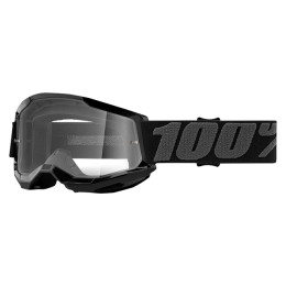 Óculos Offroad 100% Strata 2 Junior Preto - Lente Transparente