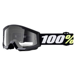 Óculos Offroad 100% Strata Mini Preto - Lente Transparente