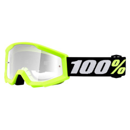 Óculos Offroad 100% Strata Mini Amarelo - Lente Transparente