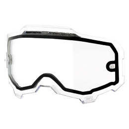 Lente substituição Dupla Ventilada óculos Off-road 100% Armega - Transparente