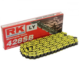 Corrente RK 428SB com 134 Elos, Amarelo Fluor