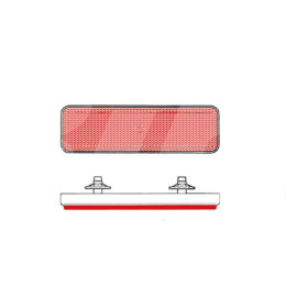 Refletor traseiro retangular com parafusos CE Vparts