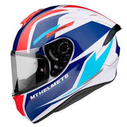 Capacete MT Helmets FF106PRO Targo Pro Sound D15 - Vermelho / Branco Brilhante