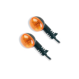 CE Vparts Standard 10W indicadores dianteiros e traseiros vidro preto/laranja 