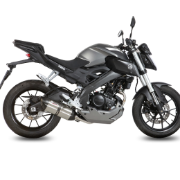 Escape Yamaha YZF 125 >2014 / MT 125 >2015 MIVV SUONO ST. STEEL carbon caps
