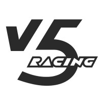 Kit autocolantes V5 RACING (PAR) Preto