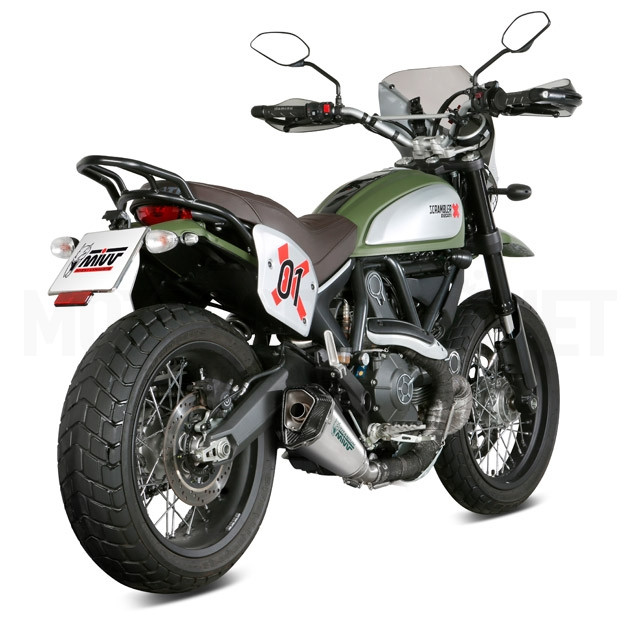 Exhaust Ducati Scrambler 800 >2015 MIVV Delta Race - Stainless Steel/Carbon Caps Sku:D.035.LDRX /d/_/d.035.ldrx_01.jpg