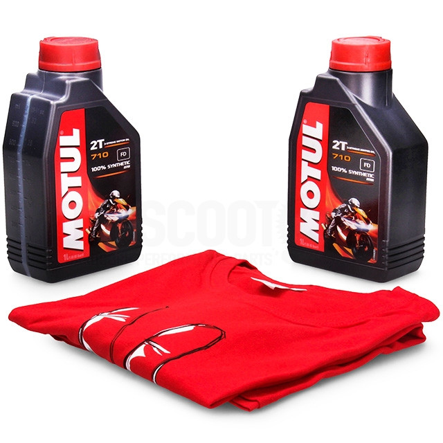 SPECIAL OFFER Motul 710 2T synthetic 2 x 1 litre + 1 t-shirt