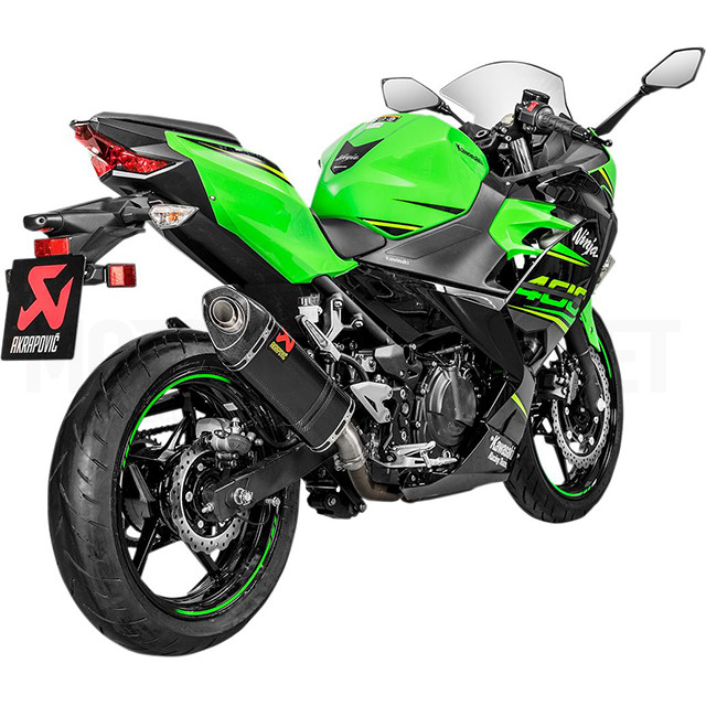 Akrapovic Slip-On Line Racing Exhaust Kawasaki EX 400 Ninja / Z400 >18 - carbon
