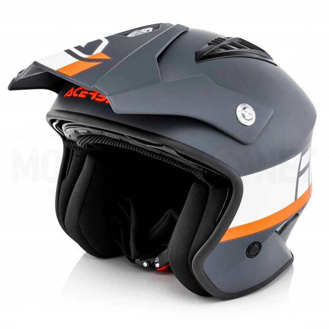 Trial Helmet Acerbis Jet Aria Grey/White/Orange