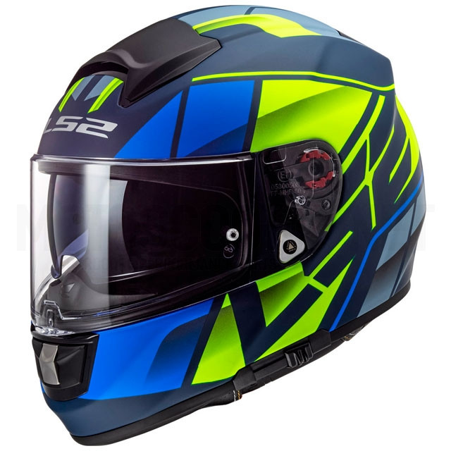 Full Face Helmet FF397 Vector FT2 Kripton - Blue Yellow Matte