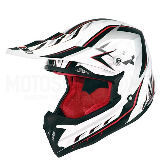 NOEND DEFCON 5 TNT cross country helmet - white-red 