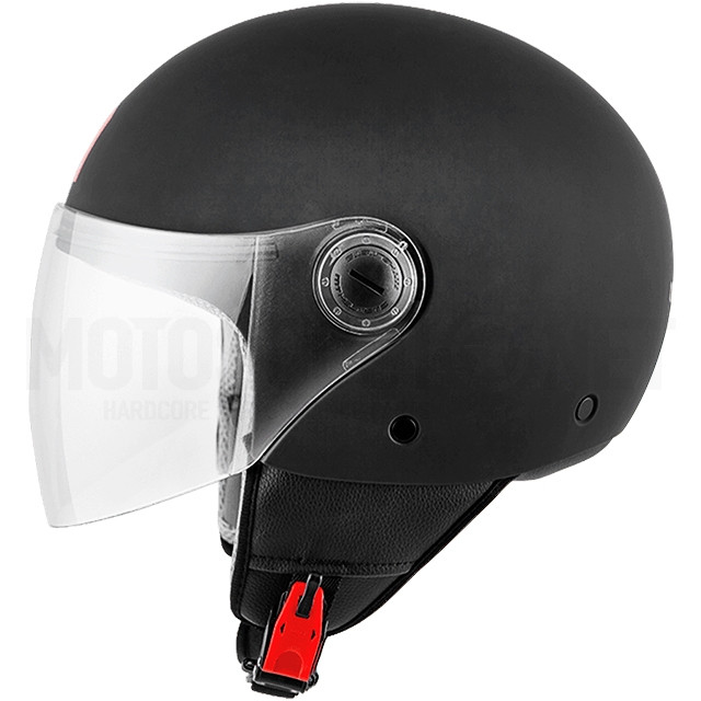 Jet Helmet MT Helmets OF501 Street Solid Negro Mate