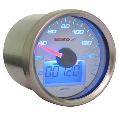 Speedometer KOSO GP Style d=55 max 160km/h - White background
