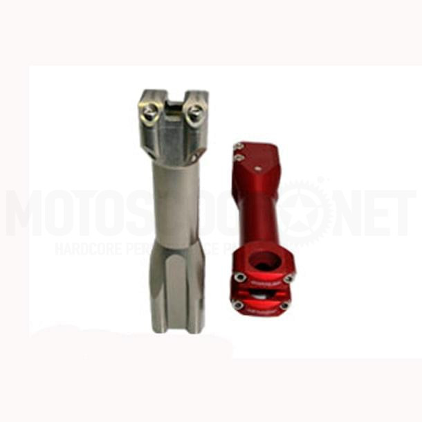 Potencia manillar Doppler SCOOT, MBK Nitro/Yamaha Aerox, (largo), rojo/metalizado