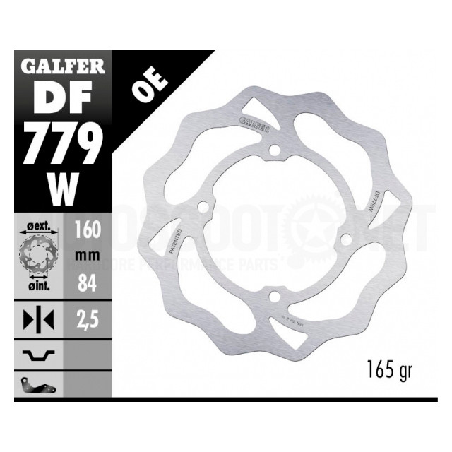 Disco de freno delantero KTM SX 50 06-20 / Trasero KTM SX 50 14-20 Wave Galfer ref: DF779W