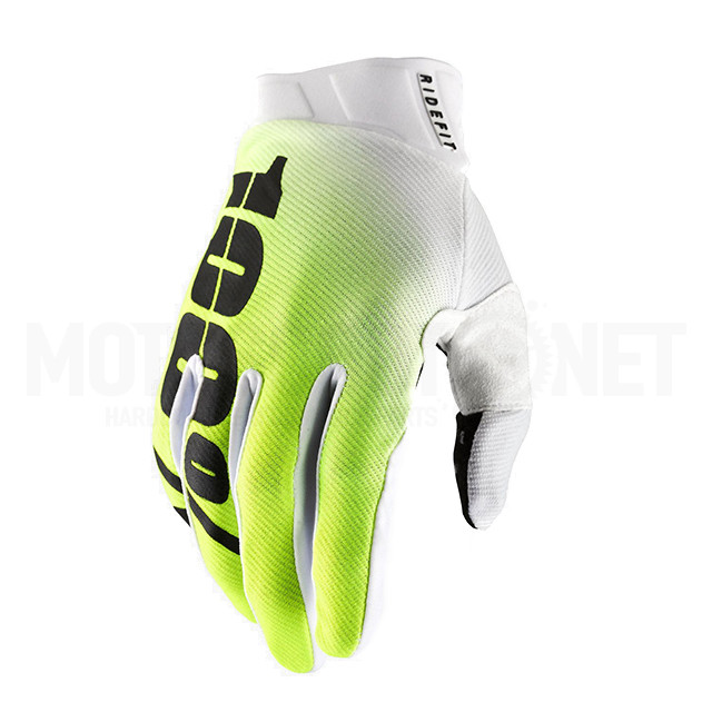 100% RIDEFIT Motocross Gloves Korp Yellow