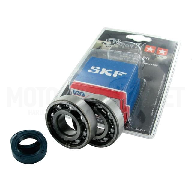 Bearings and Seals Kit Stage6 HighQuality metal cage SKF 6204/C4 Peugeot horizontal