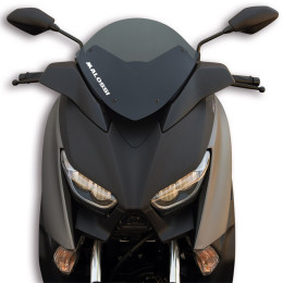 Racing windscreen Yamaha X-Max 125/300/400 &gt;17 - dark smoked Malossi