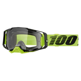 Offroad Goggles 100% Armega Neon yellow - Clear Lens