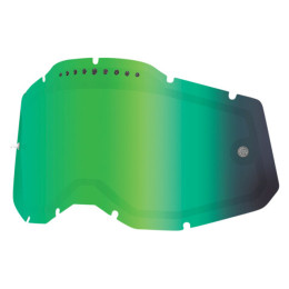 100% Dual Pane Vented Replacement Lens Off-road Goggles Generation 2 - Mirrored Green