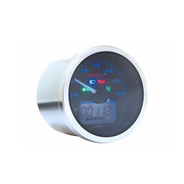 Speedometer KOSO Digital Eclipse Style 0-160 km/h ODO/TRIP/Indicators - Display Black