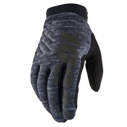 100% Brisker Winter Motocross Gloves Heather Grey