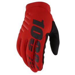 100% Brisker Winter Motocross Gloves Red