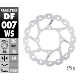 Brake Disc front and rear Honda SH >2009 Galfer Oversize Wave d=280mm floating thickness 4mm without adapter