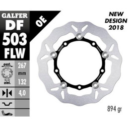 Brake Disc front Yamaha T-Max 500i 2004-2007 / T-Max 530 >12 Galfer Wave d= 267mm floating thickness 4mm 1 unit