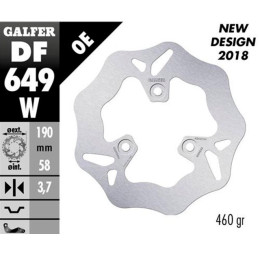 Brake Disc front and rear Beta Ark >97 / Benelli 491Galfer Wave d=190mm 3,7mm thick