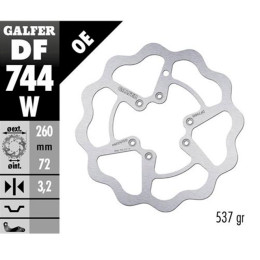 Brake Disc front Beta AR-T >2005 Galfer Wave d=260mm thickness 3,2mm