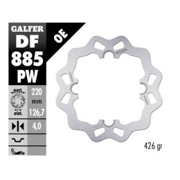 Brake Disc rear Husqvarna 125 / 250 / 450 Galfer Wave d=220mm thickness 4mm