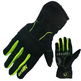 Gloves Unik C-68 with protection - Black/Fluorescent Yellow