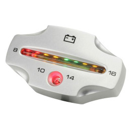 Speedometer LED KOSO Digital aluminium range 8-16 volts - Silver-anodised