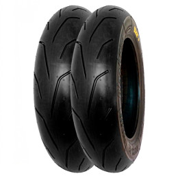 Tyre Set 3.50-10 Semi-Slick Blackfire PMT