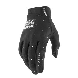 100% RIDEFIT Motocross Gloves Slasher Black