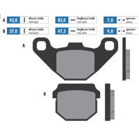 Brake pads Peugeot scooter For Race Polini - organic