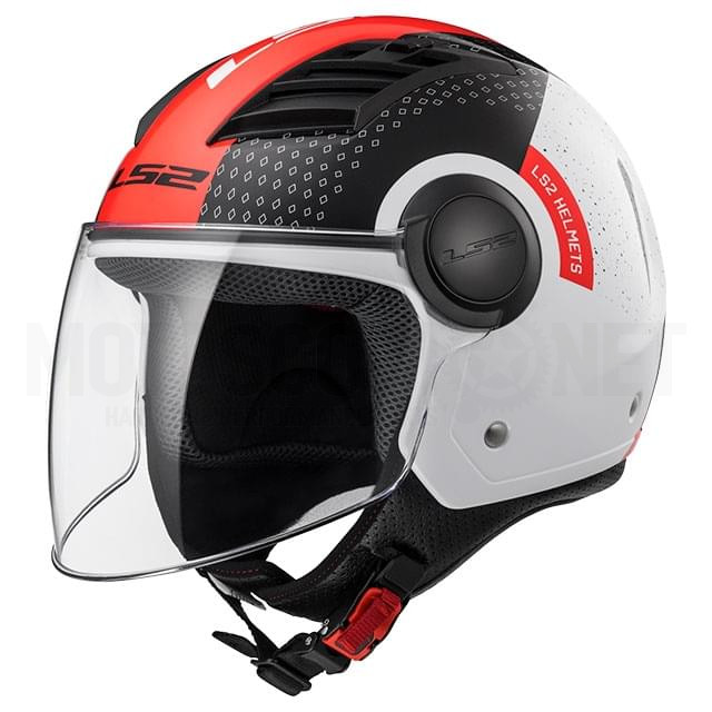 Jet Helmet LS2 OF562 Airflow Condor blanc-rouge-noir